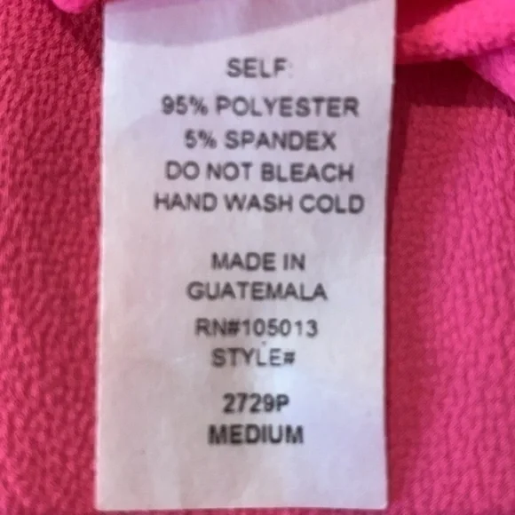 Andreé by Unit cold shoulder flutter top hot pink M - Picture 5 of 6